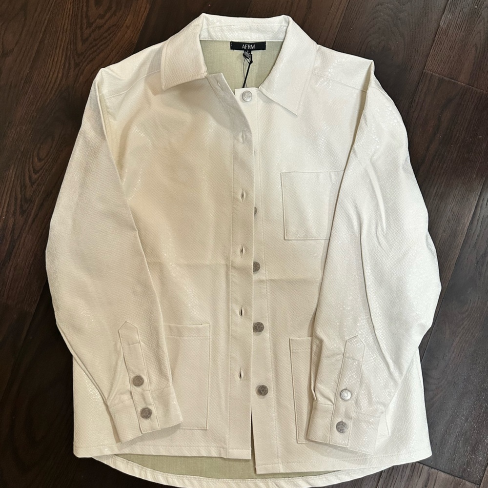 AFRM white coat REVOLVE | size S